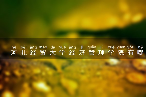 河北经贸大学经济管理学院有哪些热门专业 推荐的王牌专业