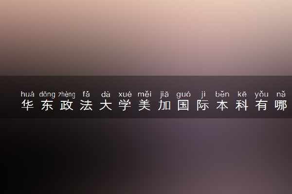 华东政法大学美加国际本科有哪些优势 值得读吗