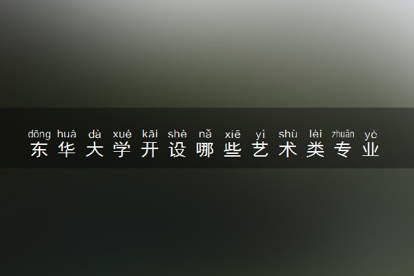 东华大学开设哪些艺术类专业 什么专业前景好