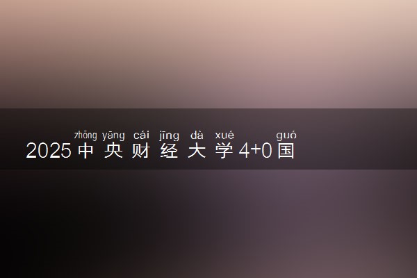 2025中央财经大学4+0国际本科招生简章 需要什么条件