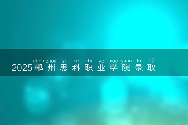 2025郴州思科职业学院录取分数线是多少 各省最低分数线汇总