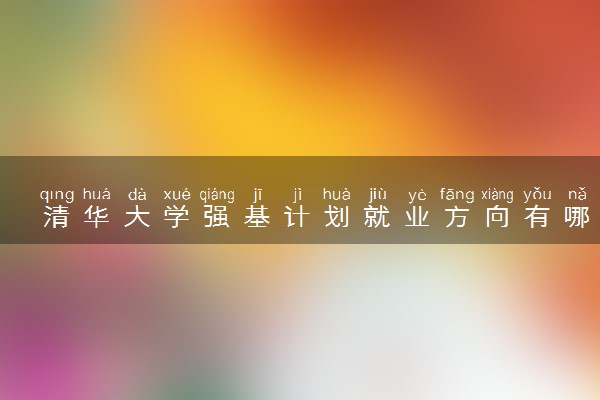 清华大学强基计划就业方向有哪些 有发展吗
