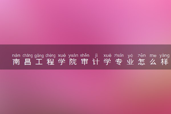 南昌工程学院审计学专业怎么样 录取分数线多少