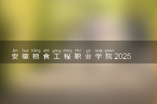 安徽粮食工程职业学院2025录取分数线整理 最低多少分可以考上