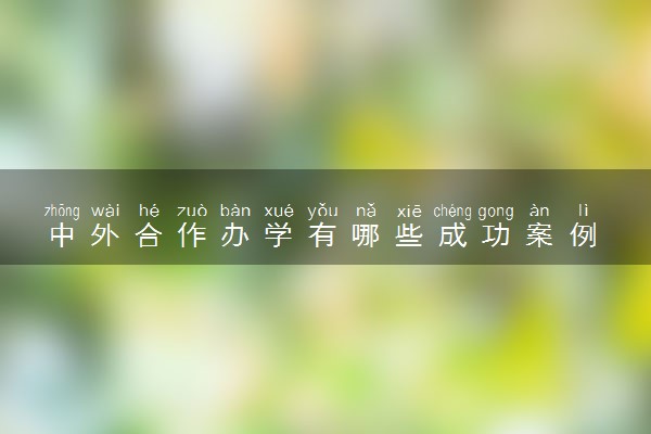 中外合作办学有哪些成功案例 如何规划留学路径