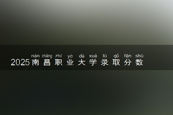 2025南昌职业大学录取分数线是多少 各省最低分数线汇总