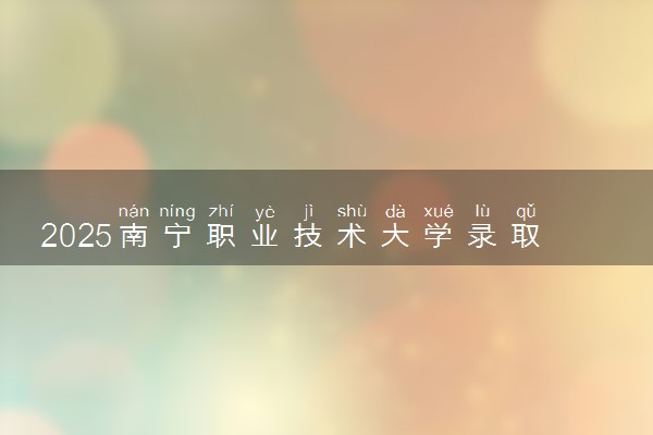 2025南宁职业技术大学录取分数线是多少 各省最低分数线汇总