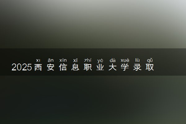 2025西安信息职业大学录取分数线是多少 各省最低分数线汇总