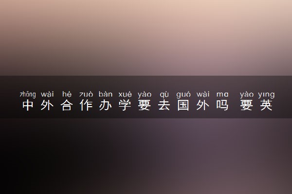 中外合作办学要去国外吗 要英语口语测试成绩吗