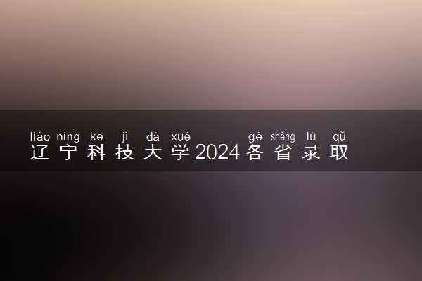 辽宁科技大学2024各省录取分数线及最低位次是多少