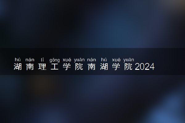 湖南理工学院南湖学院2024各省录取分数线及最低位次是多少