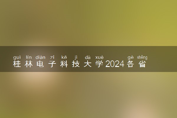 桂林电子科技大学2024各省录取分数线及最低位次是多少