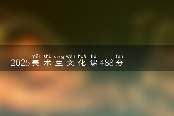 2025美术生文化课488分能上山东工艺美术学院吗