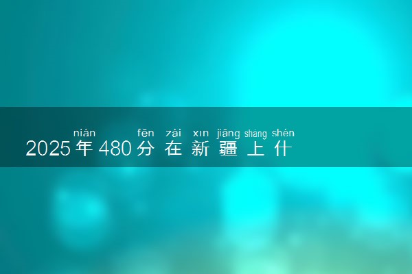 2025年480分在新疆上什么大学好 近三年录取分数线是多少