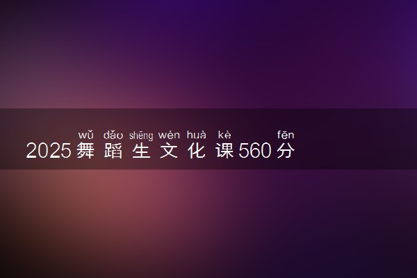 2025舞蹈生文化课560分能上湖南大学吗