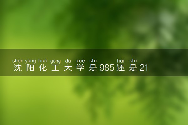 沈阳化工大学是985还是211 含金量怎么样