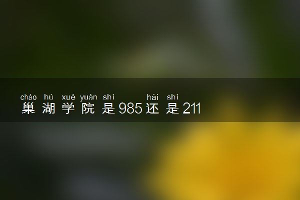 巢湖学院是985还是211 含金量怎么样