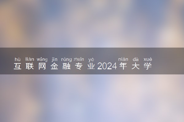 互联网金融专业2024年大学排名 最好的大学排行榜