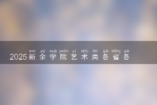 2025新余学院艺术类各省各专业录取分数线汇总