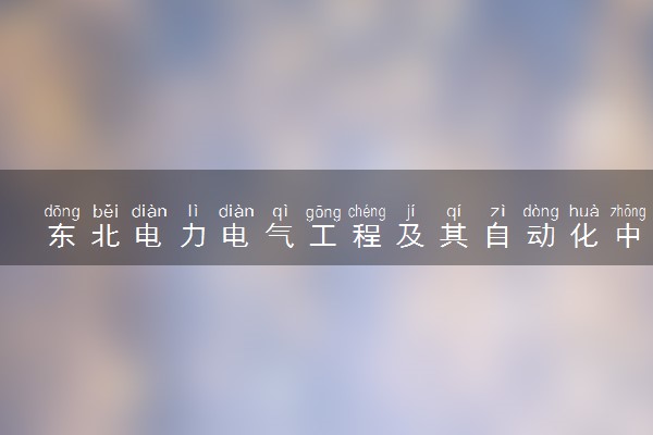 东北电力电气工程及其自动化中外合作怎么样 值得读吗