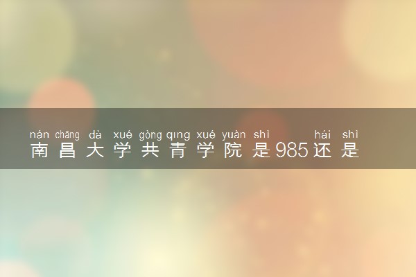 南昌大学共青学院是985还是211 含金量怎么样