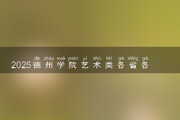 2025德州学院艺术类各省各专业录取分数线汇总