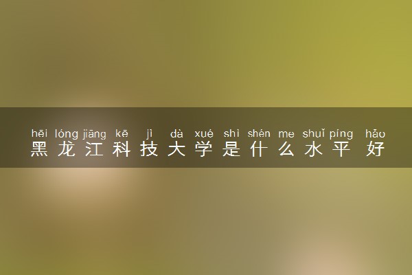 黑龙江科技大学是什么水平 好不好考