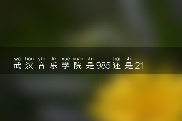 武汉音乐学院是985还是211 含金量怎么样