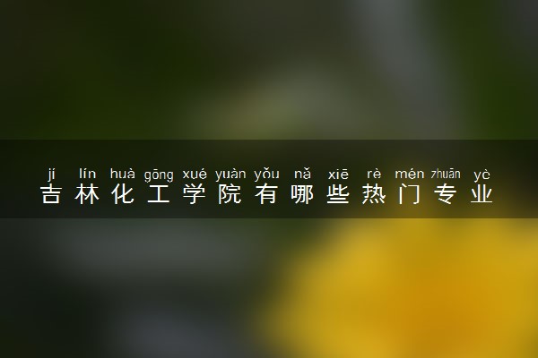 吉林化工学院有哪些热门专业 推荐的王牌专业