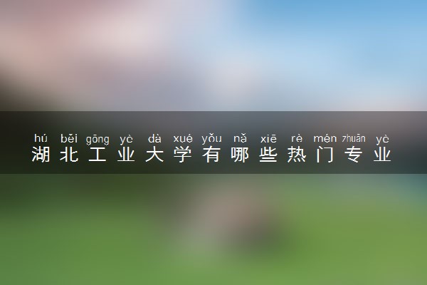 湖北工业大学有哪些热门专业 推荐的王牌专业