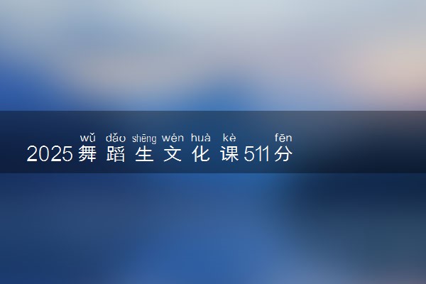 2025舞蹈生文化课511分能上上海体育大学吗
