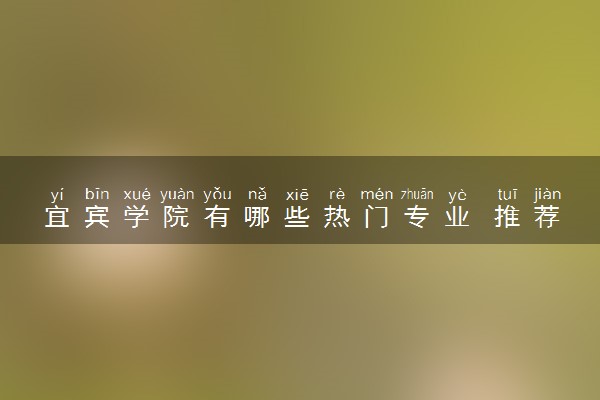 宜宾学院有哪些热门专业 推荐的王牌专业
