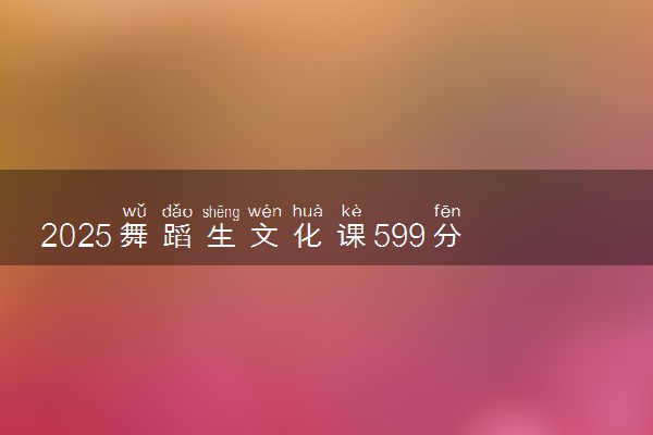 2025舞蹈生文化课599分能上华中师范大学吗
