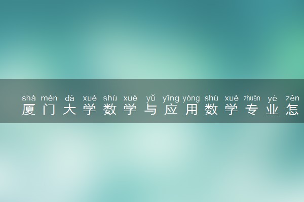 厦门大学数学与应用数学专业怎么样 录取分数线多少