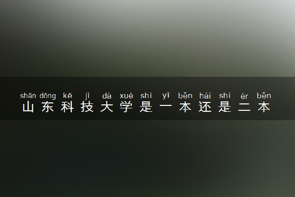 山东科技大学是一本还是二本 算好大学吗