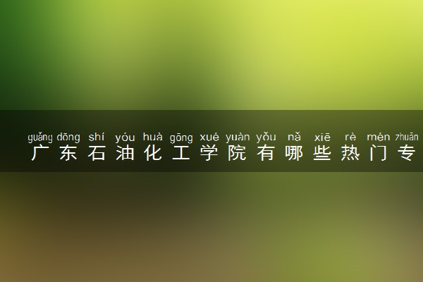 广东石油化工学院有哪些热门专业 推荐的王牌专业