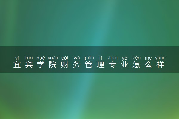 宜宾学院财务管理专业怎么样 录取分数线多少