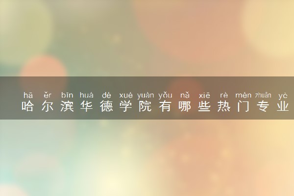 哈尔滨华德学院有哪些热门专业 推荐的王牌专业