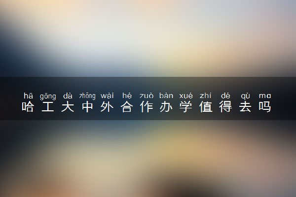 哈工大中外合作办学值得去吗 能保研吗