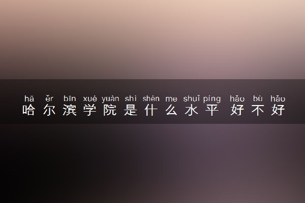 哈尔滨学院是什么水平 好不好考