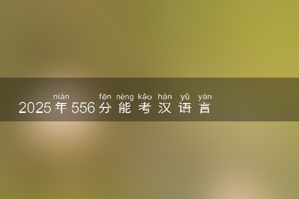 2025年556分能考汉语言文学专业吗 556分汉语言文学专业大学推荐