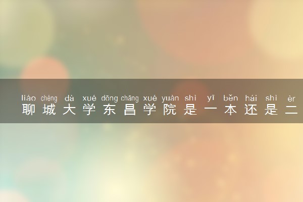 聊城大学东昌学院是一本还是二本 算好大学吗