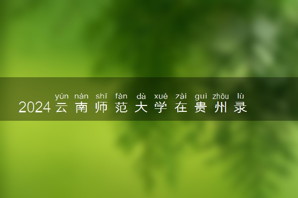 2024云南师范大学在贵州录取分数线 各专业分数及位次