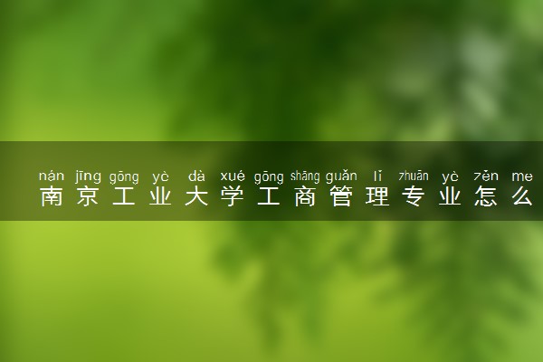 南京工业大学工商管理专业怎么样 录取分数线多少
