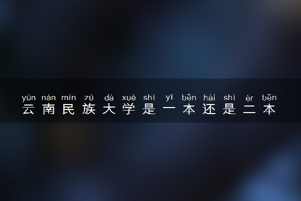 云南民族大学是一本还是二本 算好大学吗