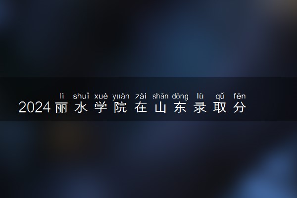 2024丽水学院在山东录取分数线 各专业分数及位次