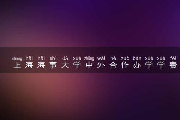上海海事大学中外合作办学学费多少钱 各专业收费标准