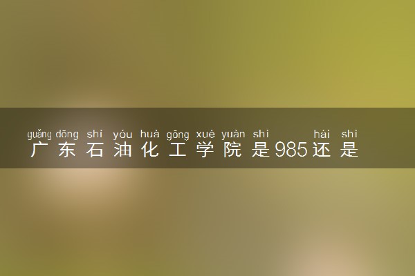 广东石油化工学院是985还是211 含金量怎么样