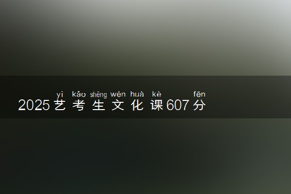 2025艺考生文化课607分能上上海财经大学吗