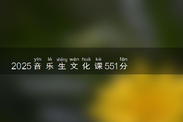 2025音乐生文化课551分能上广东外语外贸大学吗
